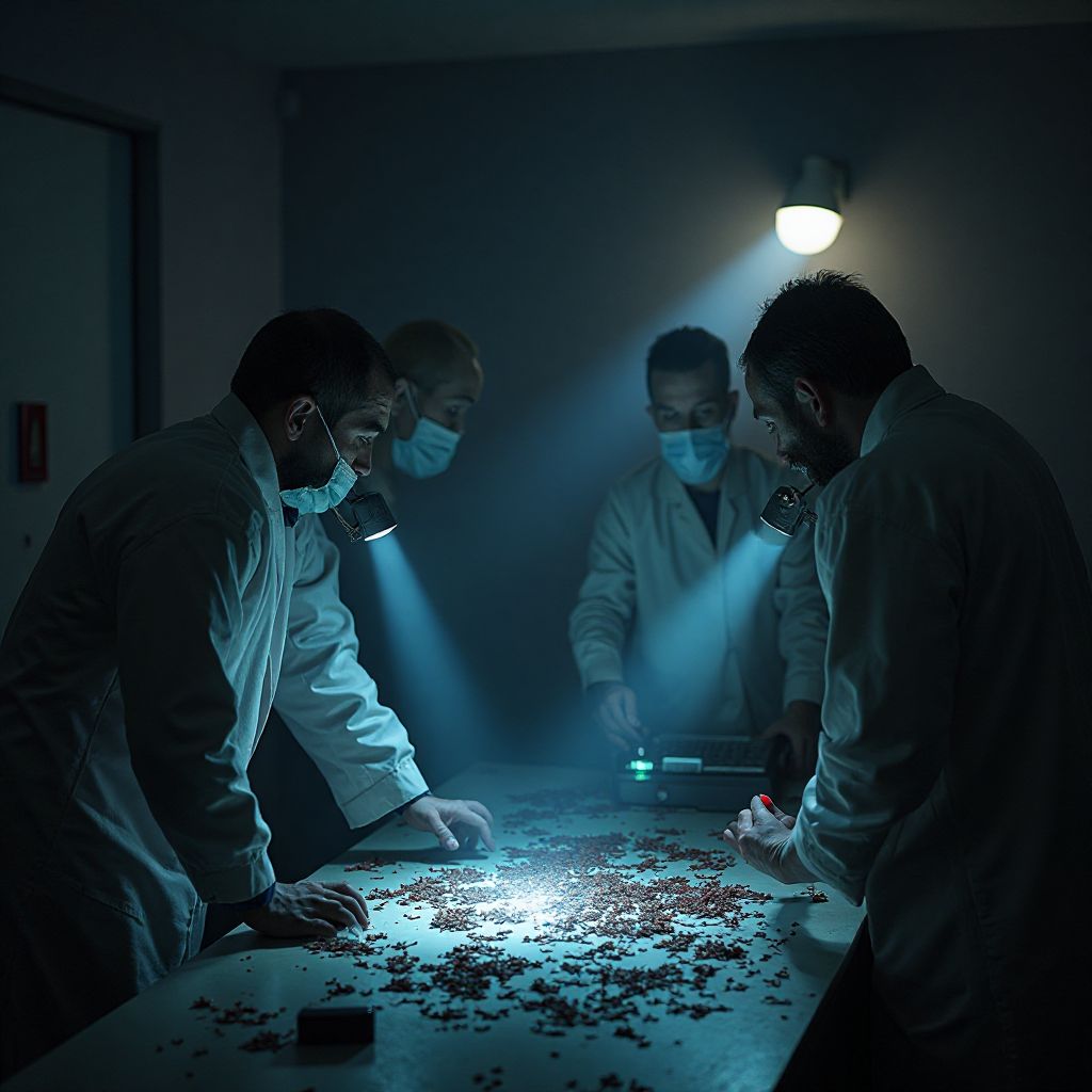 Team testing puzzles in zombie room