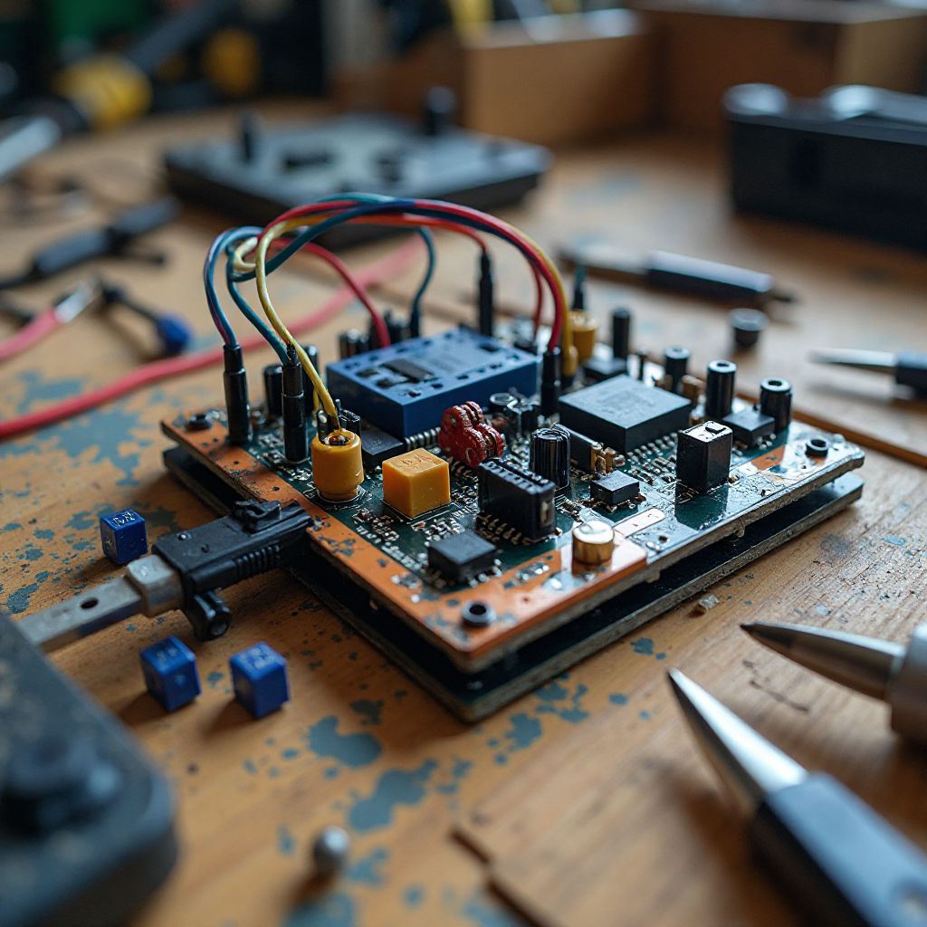 Electronic puzzle mechanism in development